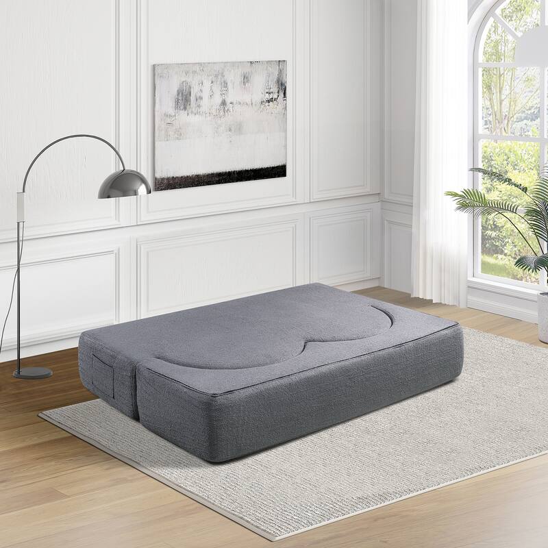 Folding sofa bed, floor to ceiling sofa, corduroy fabric double sofa, suitable for living rooms, guests, offices, apartments