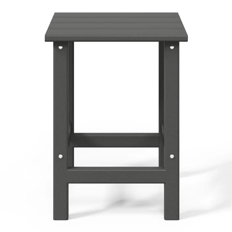 Polytrends Laguna Hdpe All Weather Outdoor Patio Square Side Table
