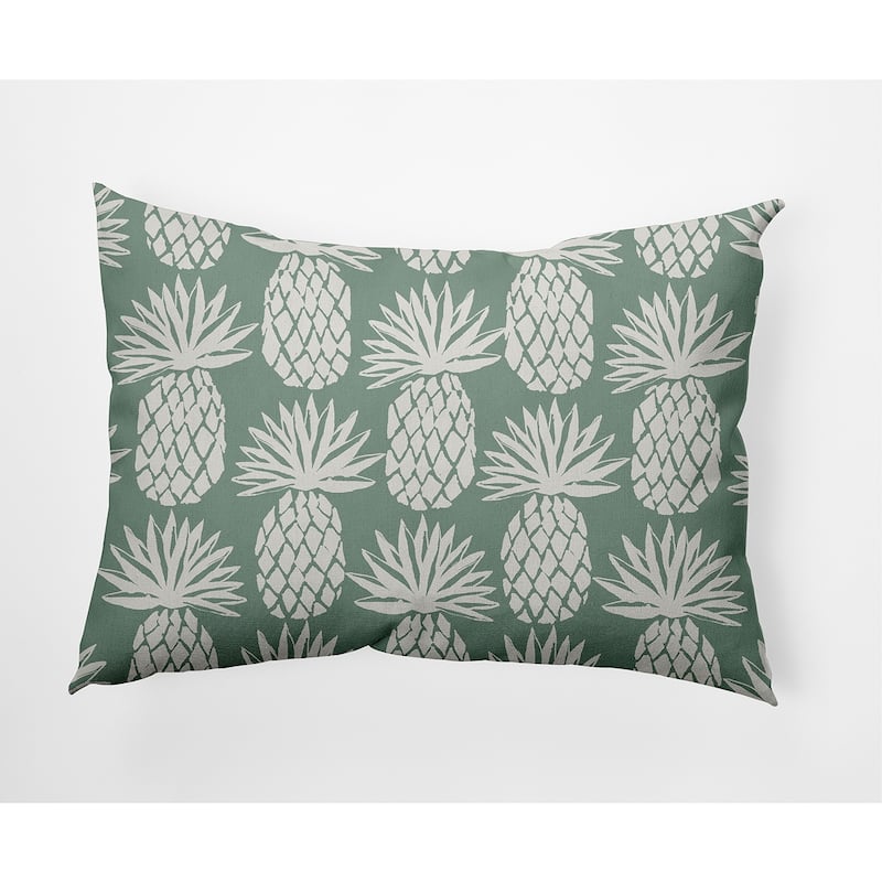 Pineapple Pattern Nautical Decorative Indoor Pillow - Sage - 14" x 20"