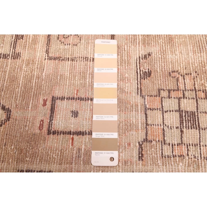ECARPETGALLERY Hand-knotted Antalya Vintage Tan Wool Rug - 4'0 x 6'5