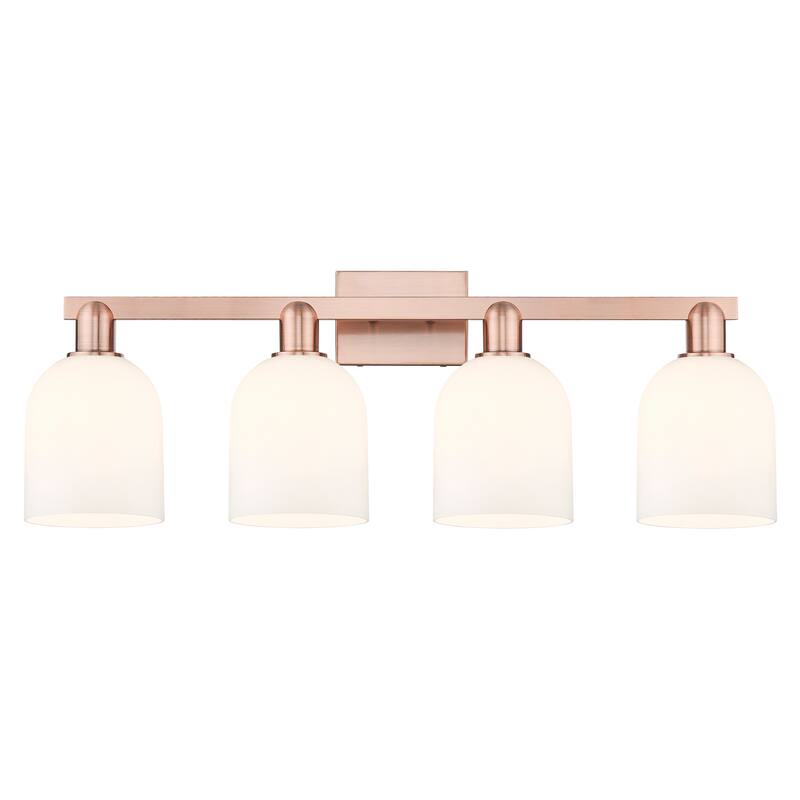 Innovations Lighting Endless Possibilities Arcadia - Bella - 4 Light 33" Bath Vanity Light - Antique Copper/White