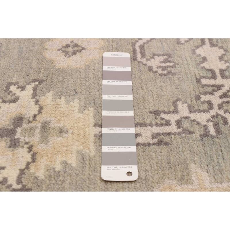 ECARPETGALLERY Hand-knotted Royal Oushak Grey Wool Rug - 8'0 x 10'1