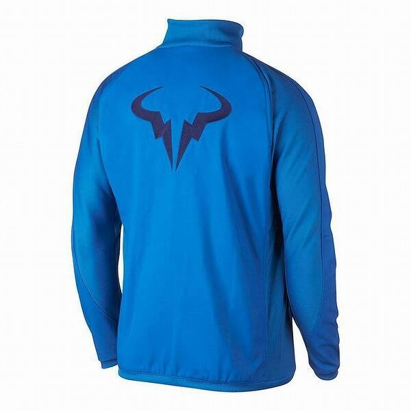 Shop Nike Mens Jacket Blue Size Xl Zip Front Ribbed Hem Rafael Nadal Tennis On Sale Overstock 30029218