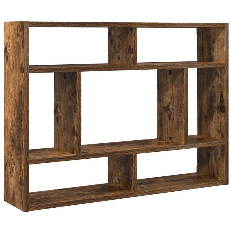 vidaXL Wall Shelf Hanging Floating Storage Rack Living Room Engineered Wood - 6.3 x 29.5 x 21.7 in