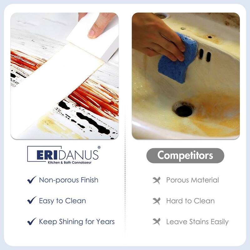 Eridanus Small Wall-Mounted Fireclay Bathroom Sink