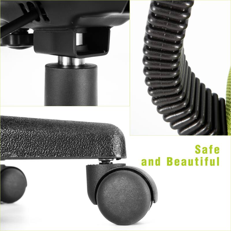 JJS Kids' Height-adjustable Mesh-back Rolling Swivel Task Chair