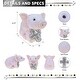 preview thumbnail 2 of 4, DolliBu Cute Squat Piggy Stuffed Animal with Silver Cross Plush Toy - 7 inches