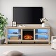 preview thumbnail 13 of 43, Wood Fireplace TV Stand for 75 Inch TV Entertainment Center, 70 Inch