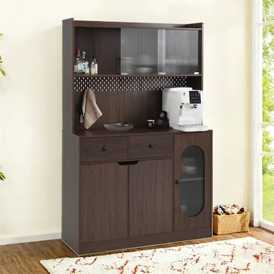 71"Tall Kitchen Pantry Storage Cabinet,Large Capacity Display Cabinet