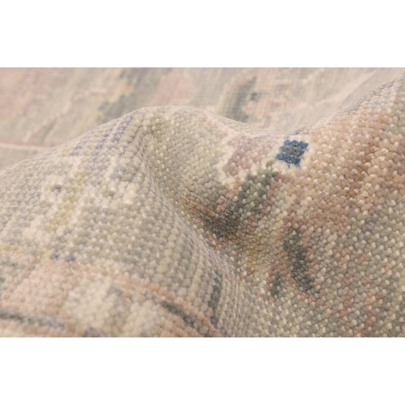 ECARPETGALLERY Hand-knotted Modern Oushak Light Green, Sage Wool Rug - 8'0 x 10'3