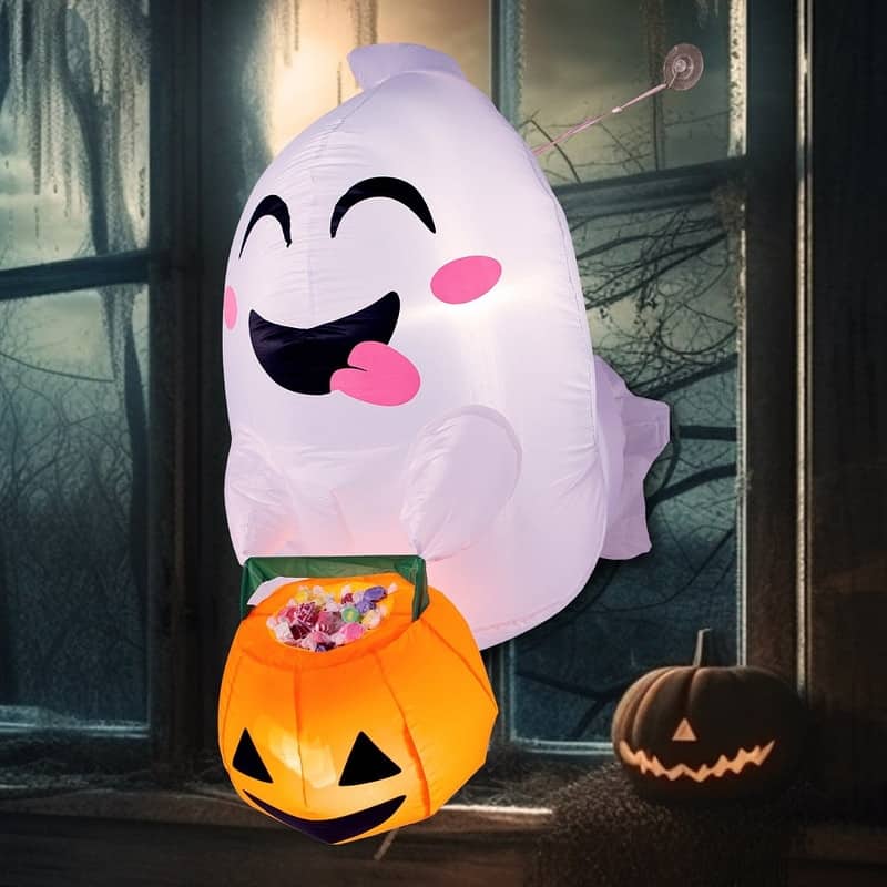 4.5 FTHalloween Inflatable Flying Ghost