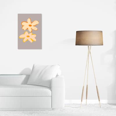 Wynwood Studio Canvas Floral and Botanical Jasmine Flowers Gray and Light Gray Modern & Contemporary Wall Art Canvas Print