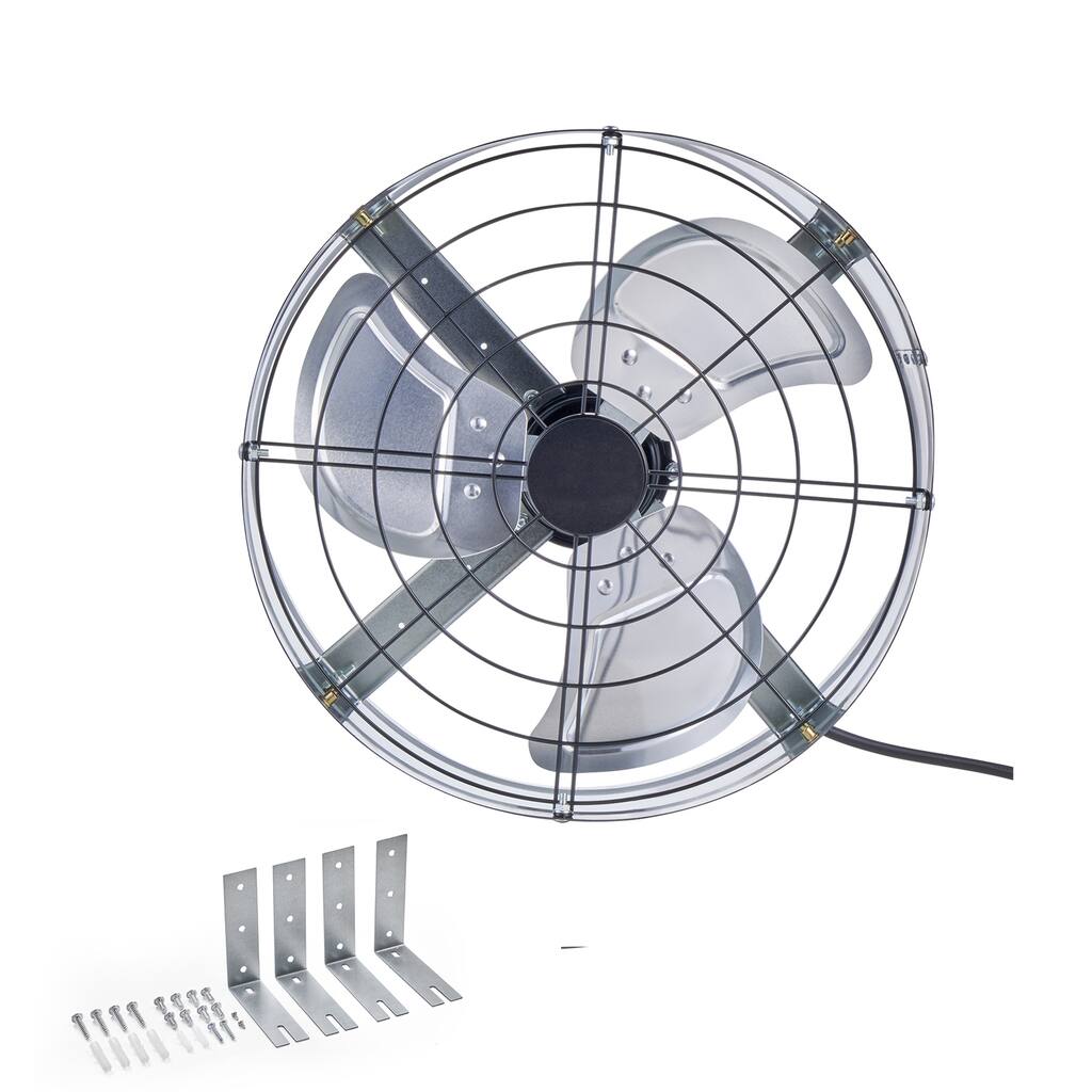 15 Inch Gable Mount Fan 1300 CFM Attic Exhaust Fan with Adjustable Thermostat