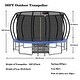 preview thumbnail 15 of 13, 16ft Blue Round Outdoor Trampoline with Enclosure Net and Balance Bar