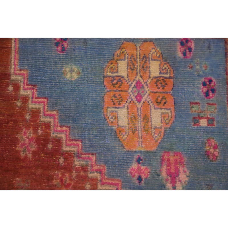 Hand Knotted Oriental 100% Wool Carpet Traditional Tribal Oranges & Rust Sirjan Area Rug - 6' 6'' X 4' 2''
