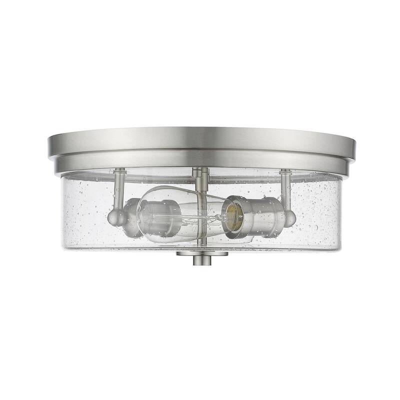 Bellevue Trigvey 2 Light 13" Wide Flush Mount Drum Ceiling Fixture