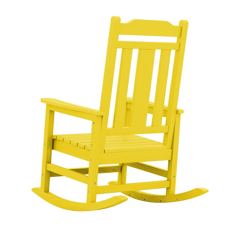 Outdoor Patio HDPE Rocking Chiar, Extra Wide Seat & Backrest