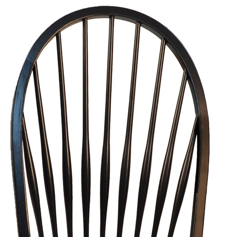 Black Wood Windsor Back Dining Side Chair with Solid Legs - 18" x 19" x 40.50"