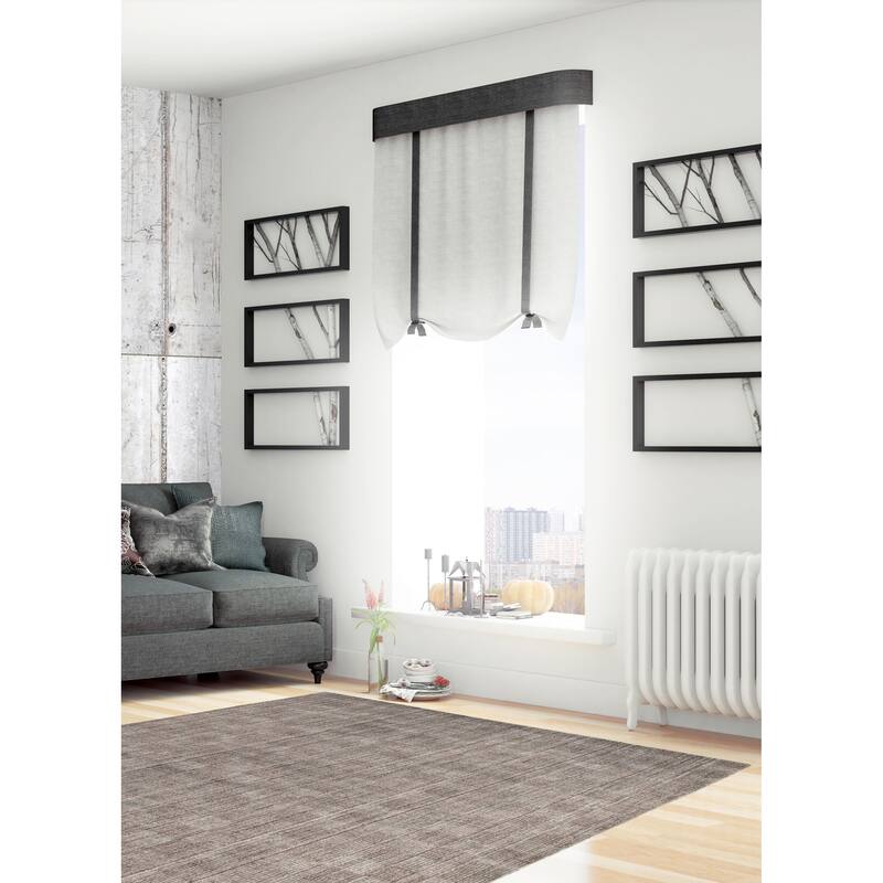 ECARPETGALLERY Hand Loomed Gabbeh Luribaft Taupe Rug - 5'0 x 8'0