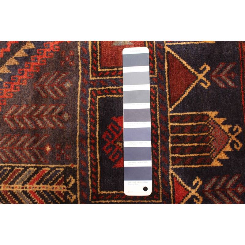 ECARPETGALLERY Hand-knotted Teimani Dark Navy Wool Rug - 3'0 x 4'9