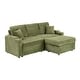 preview thumbnail 65 of 69, 80.3" L Shaped Couch with Pull Out Bed Corduroy Sleeper Sofa Bed Convertible Sectional Couches with Cup Holder for Living Room