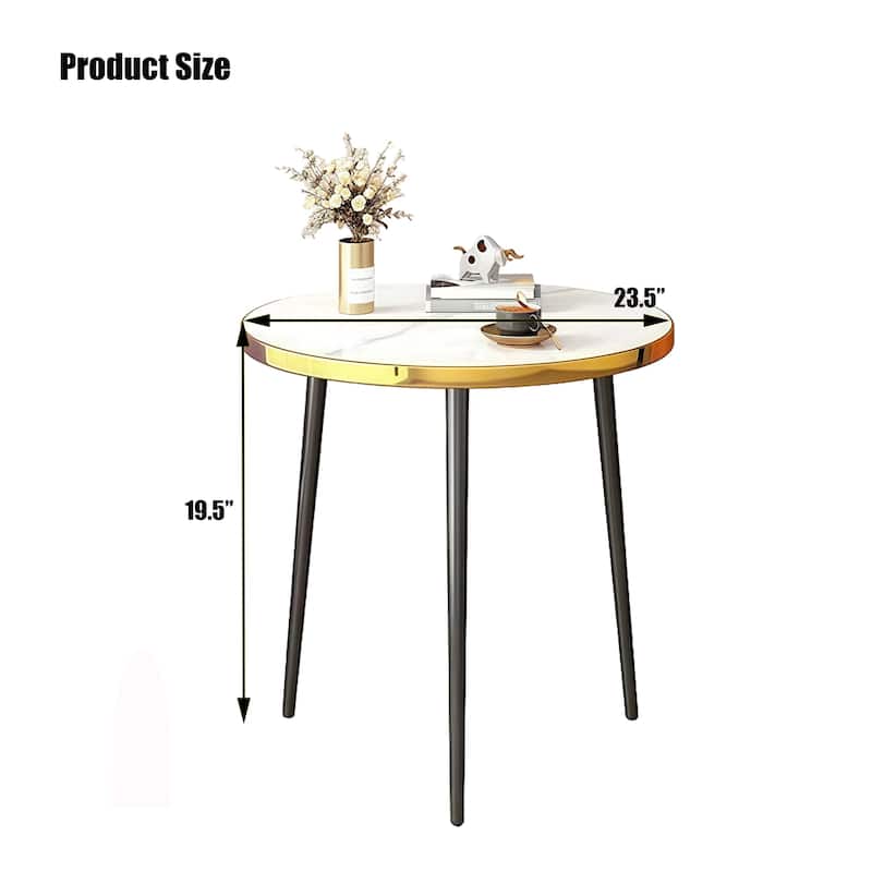 Modern Wooden Dining Coffee Table with Metal Legs