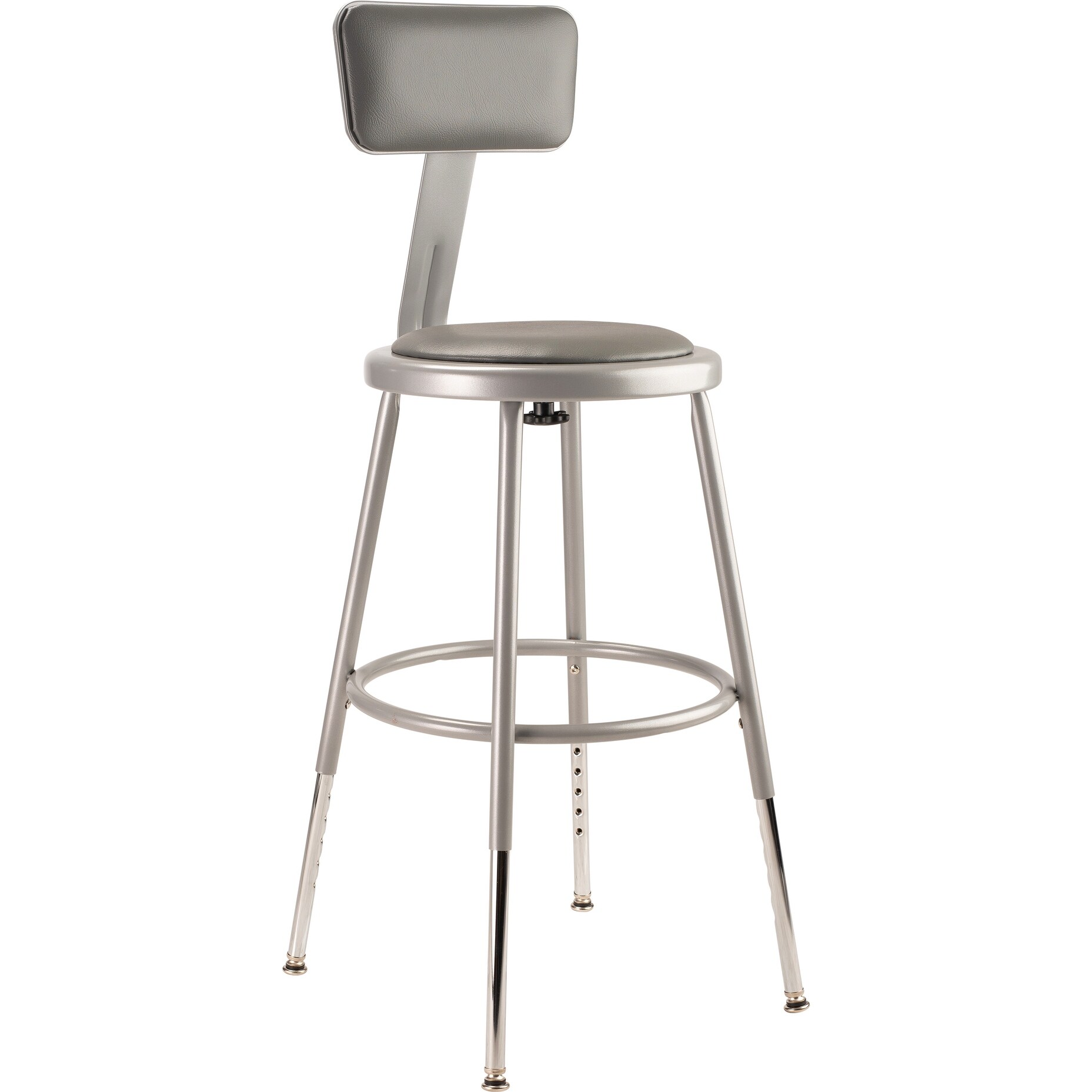 Padded stool with best sale backrest