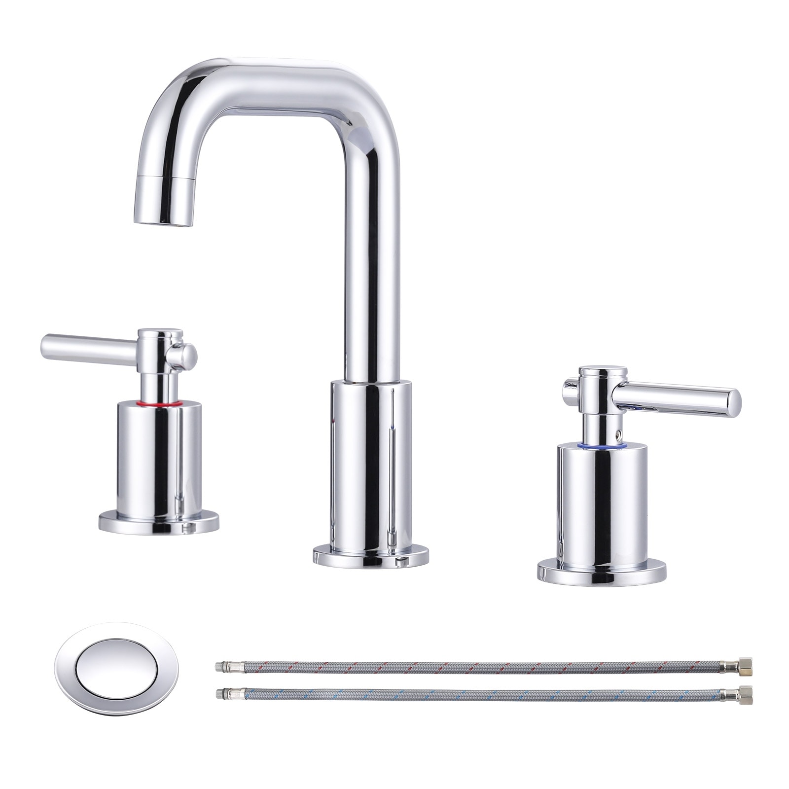 WOWOW 8 in. Widespread Double Handle Bathroom Faucet