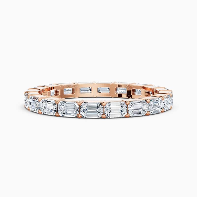 Auriya 14k Gold Emerald East-West Lab Grown Diamond Eternity Band 2.00 - 9.00 ct. tw. (F-G, VS) - 2.00 ct. wt. - 4 - Rose
