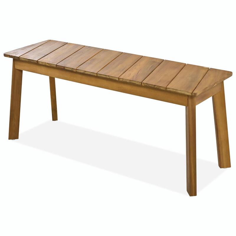 3-Piece Acacia Wood Outdoor Dining Set with Benches