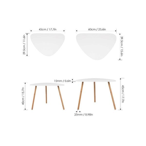 Shop Homfa Nesting Coffee End Tables Modern Furniture Side Table