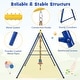 preview thumbnail 9 of 8, Gymax 4-in-1 Kids Swing Set Carbon Steel Swing Stand w/ Basketball