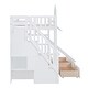 preview thumbnail 50 of 55, Twin over Twin Castle Bunk Bed with Drawers, Shelves and Slide, Gray