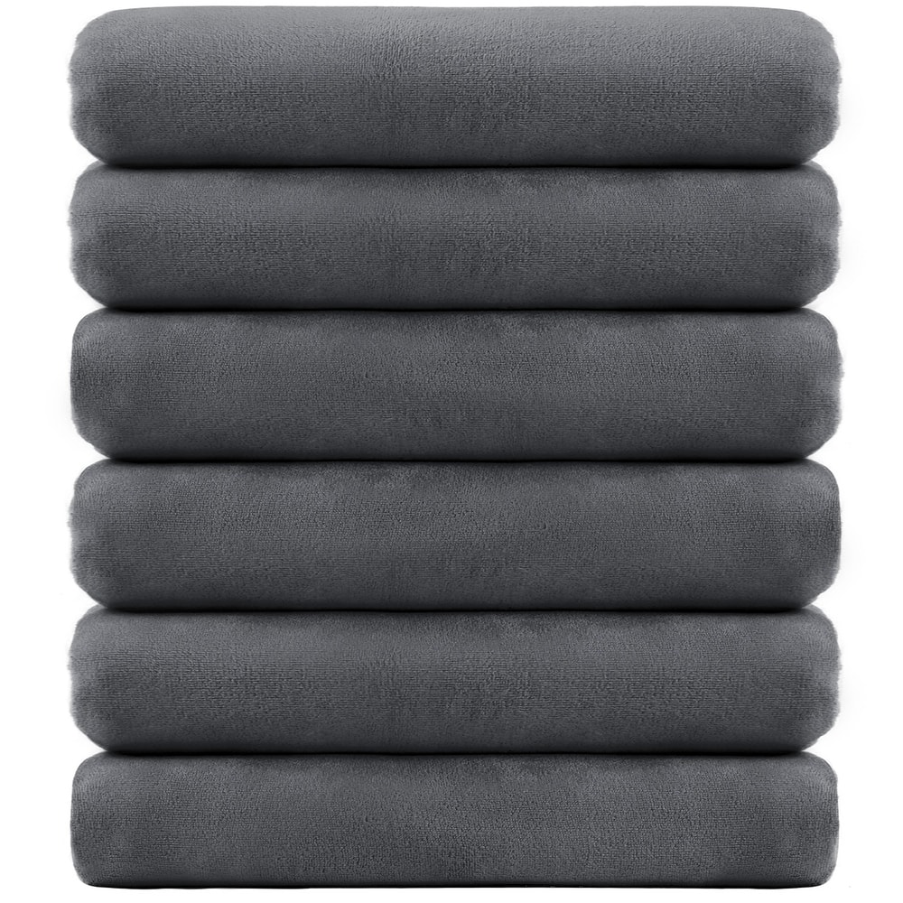 6 Piece Towel Set Bath Towel 27" x 55" - 27"x55"
