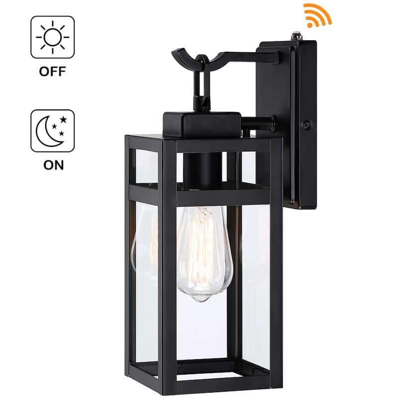 1-Light Outdoor Wall Light With Sensor Fixtures - 5"x6.57"x14.06"