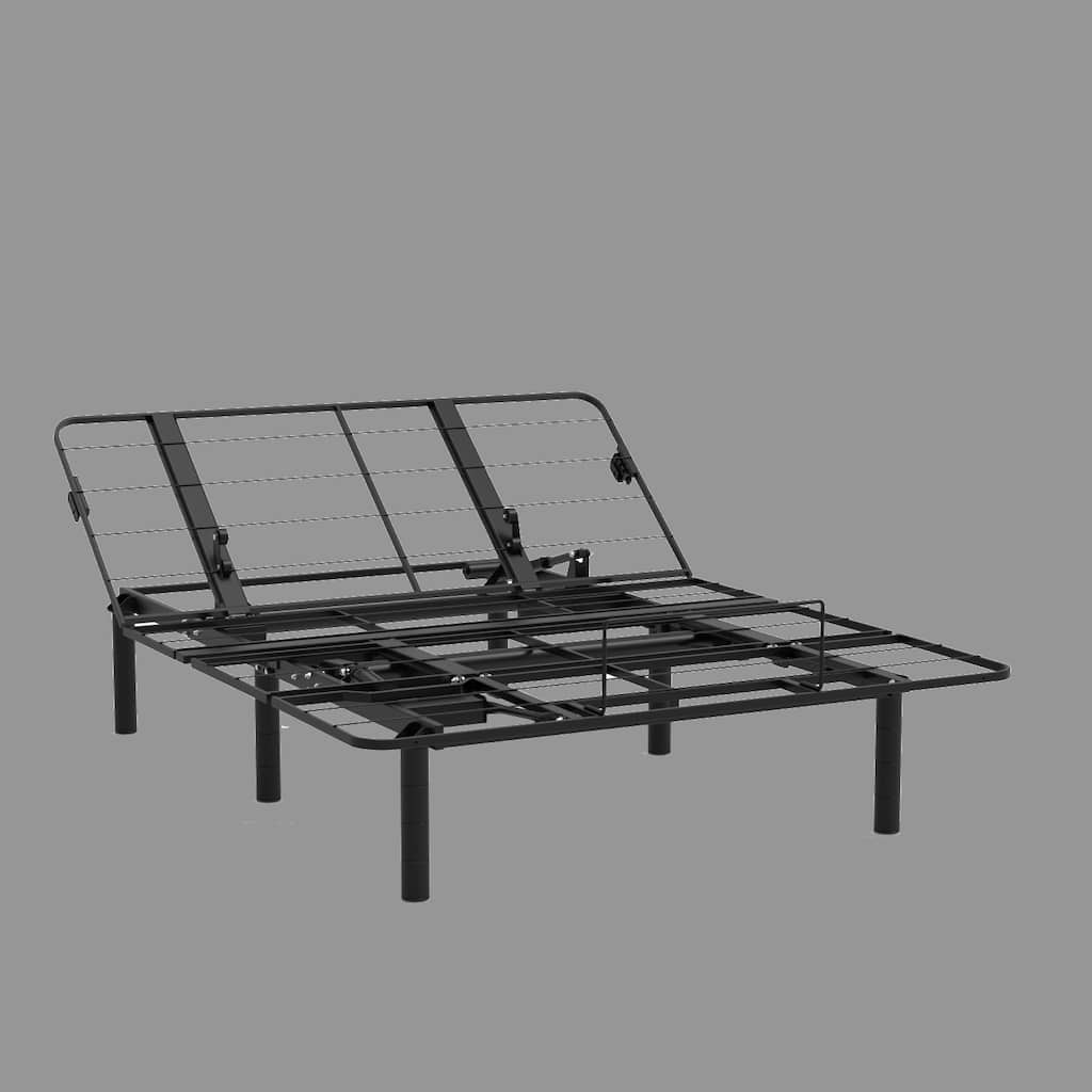 Queen Adjustable Bed Base, Zero-Clearance Design with Dual USB A+C Ports, Quiet Motor & Head Incline