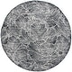 preview thumbnail 47 of 54, SAFAVIEH Handmade Ebony Tram Modern Wool Rug 6' Round - Black/Ivory - Round