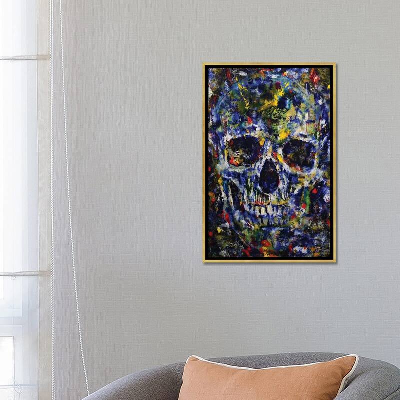 iCanvas "Skull Abstract" by Michael Creese Framed