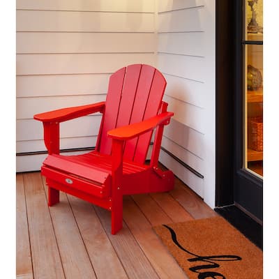 Leisure Line Recycled Plastic Folding Adirondack Chair