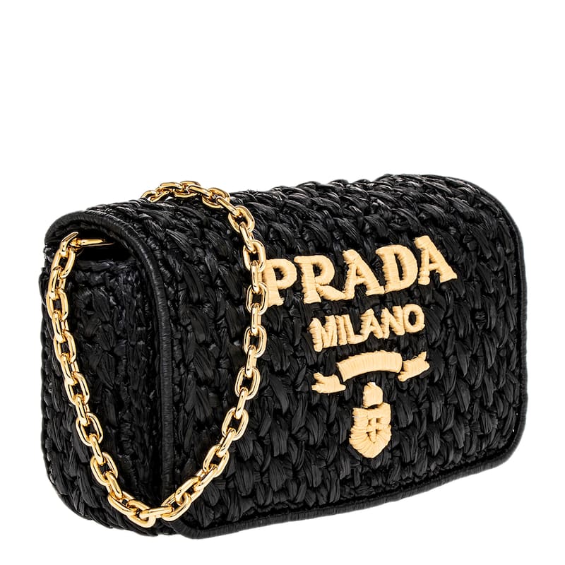 Prada Logo Crochet Shoulder Bag