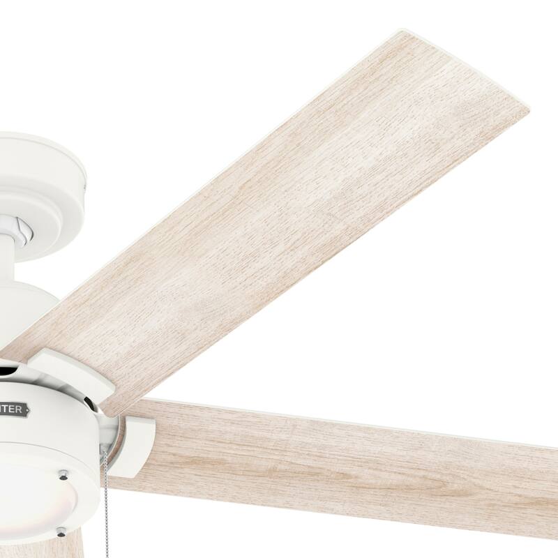 Hunter Erling Ceiling Fan with LED Light Kit and Pull Chain - Modern Rustic, Transitional