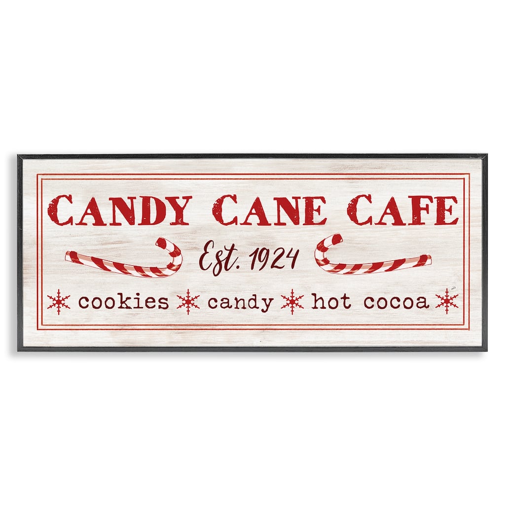 Stupell Vintage Candy Cane Cafe Framed Giclee Art Design By Dogwood Portfolio
