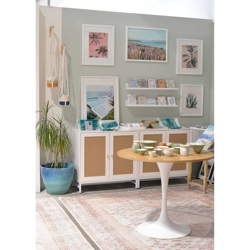 Hauteloom Moora Living Room, Bedroom Machine Washable Area Rug - Aqua, Black, Blush - 2' x 2'11"