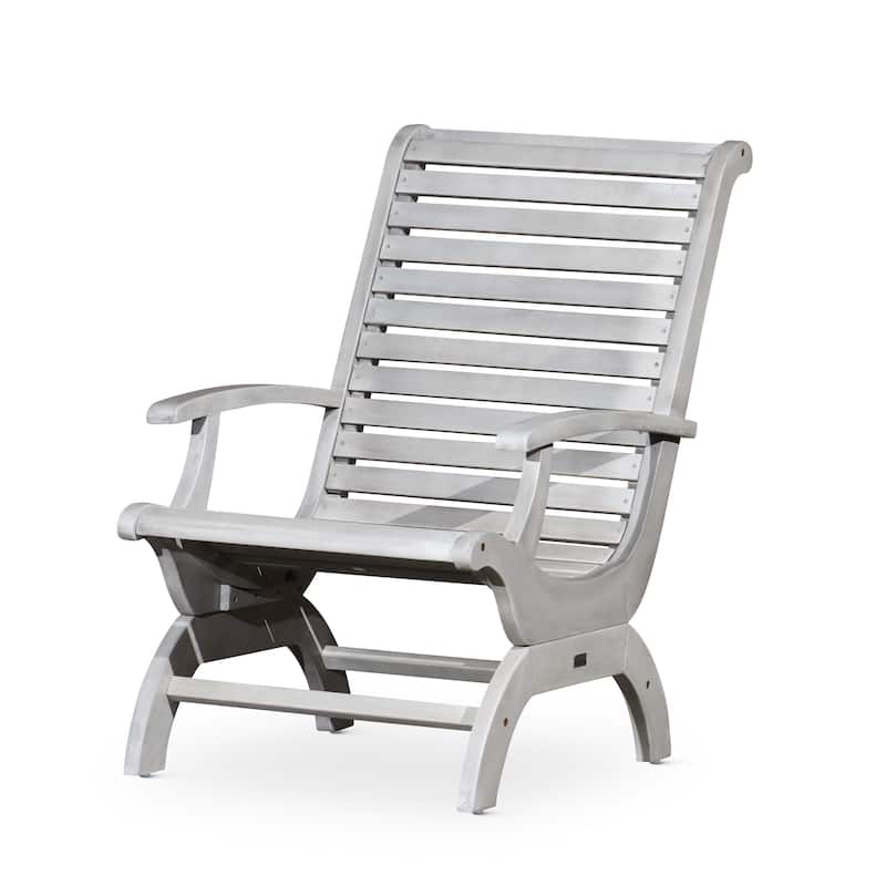 DTY Outdoor Living Aspen Eucalyptus Plantation Chair - Silver Gray