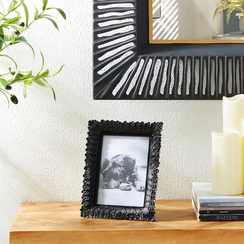 Glitzhome 5x7 Black Resin Wall Hanging or Tabletop Picture Photo Frames Set
