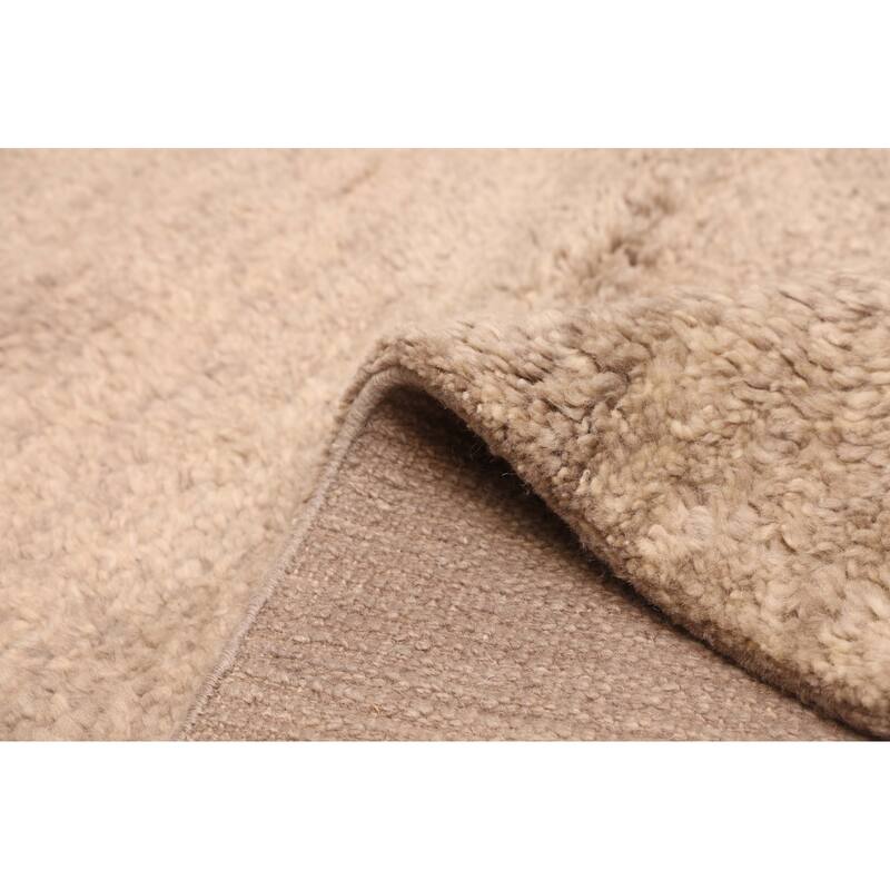 ECARPETGALLERY Hand-knotted Pak Finest Gabbeh Khaki Wool Rug - 10'3 x 13'3
