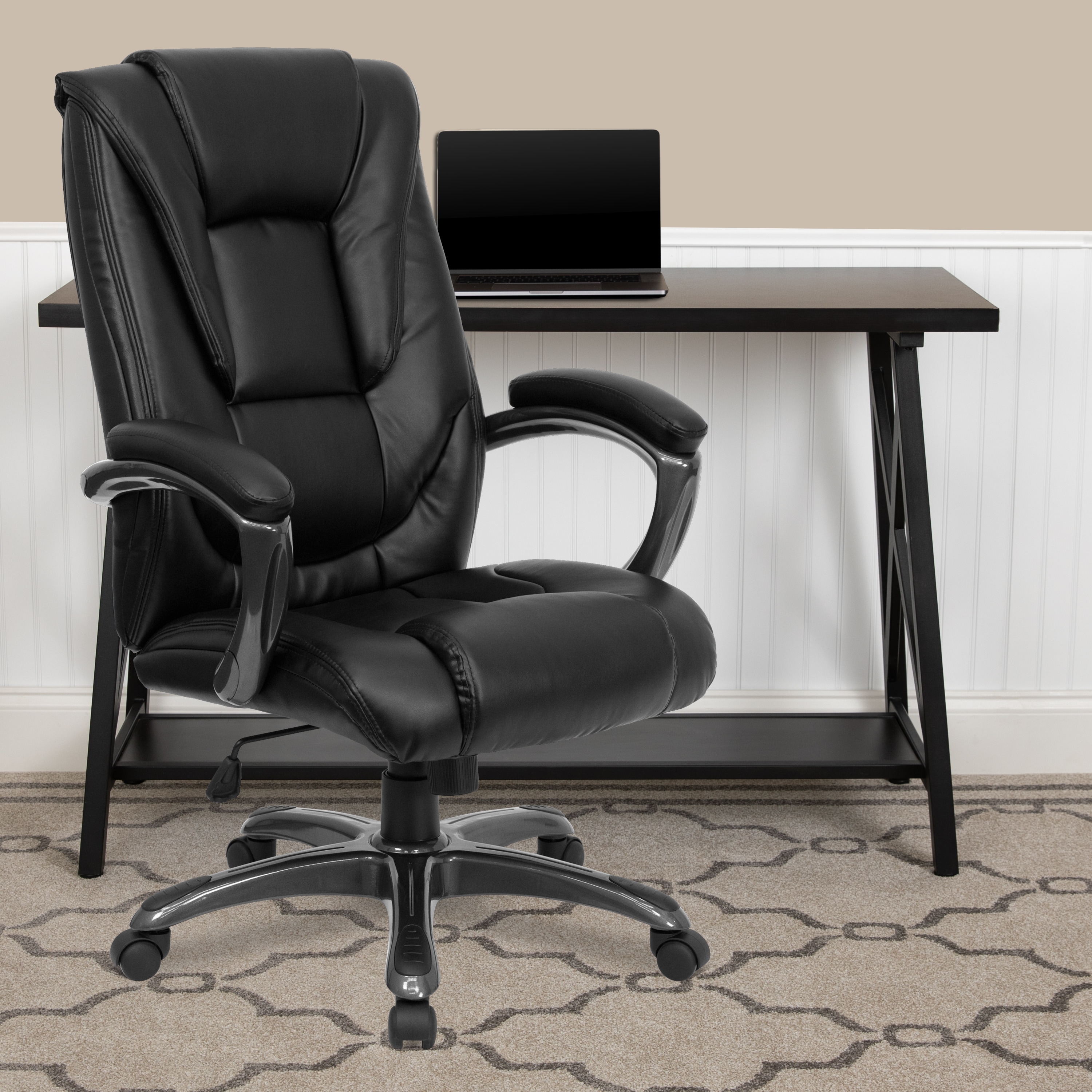 High Back LeatherSoft Layered Upholstered Executive Ergonomic Office Chair
