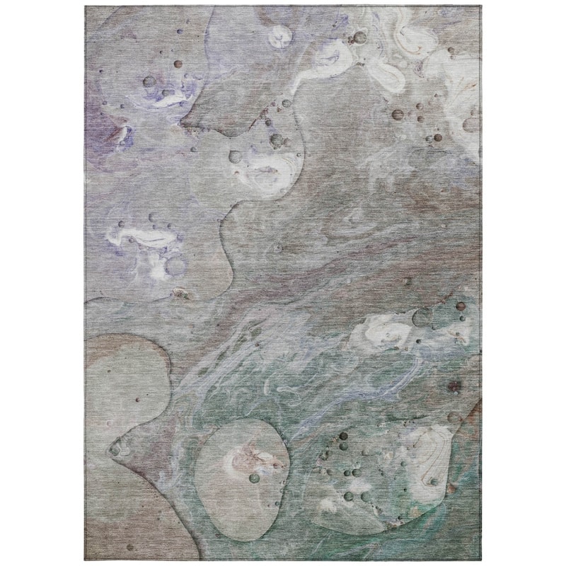 HomeRoots Abstract Transitional Rectangle Outdoor Rug