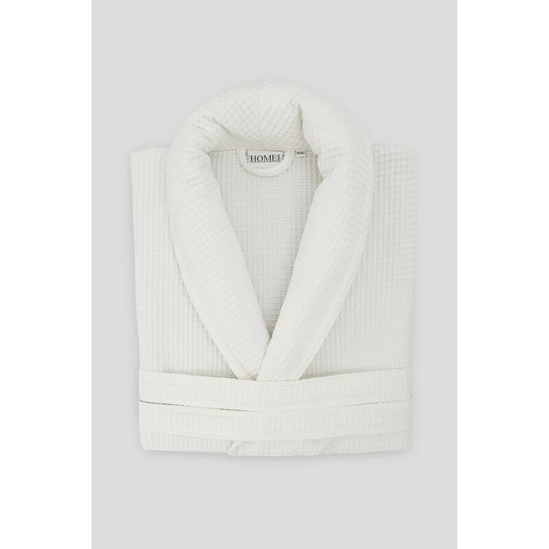 Salbakos Home1961 Lightweight Cotton Waffle Robe – Unisex Spa Bathrobe