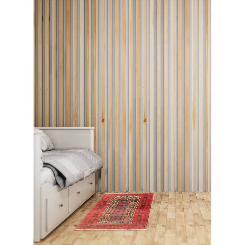 ECARPETGALLERY Hand-knotted Teimani Dark Grey Wool Rug - 2'5 x 4'2